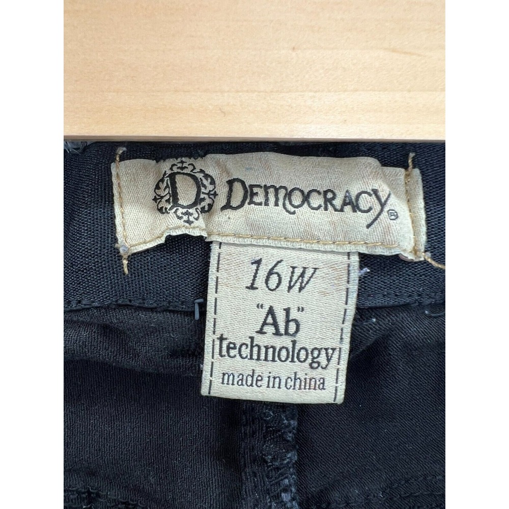 DEMOCRACY Women's Ab Technology 16W Skinny Ankle Jeans Mid-Rise Black Stretch - Picture 9 of 14